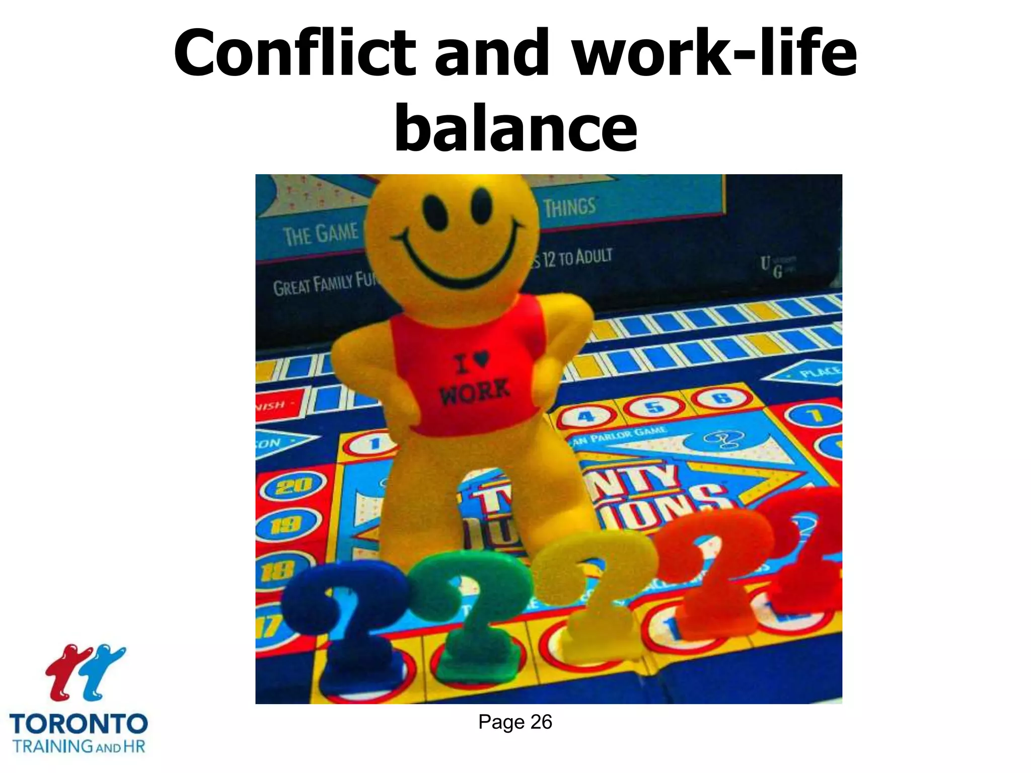 Page 26
Conflict and work-life
balance
 