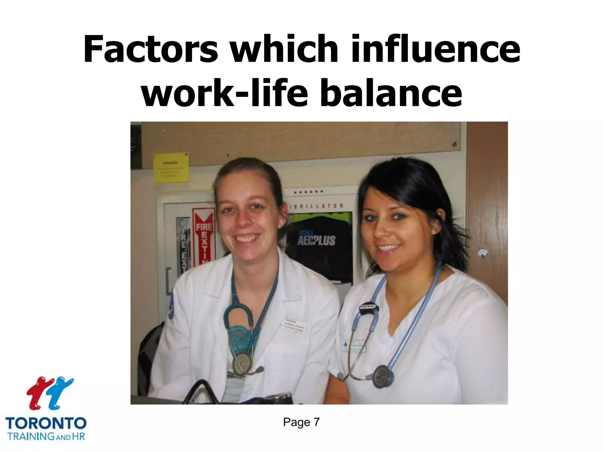 Page 7
Factors which influence
work-life balance
 