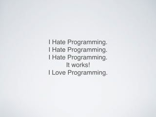 I Hate Programming.
I Hate Programming.
I Hate Programming.
It works!
I Love Programming.
 