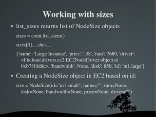 Working in the multi-cloud with libcloud | PDF