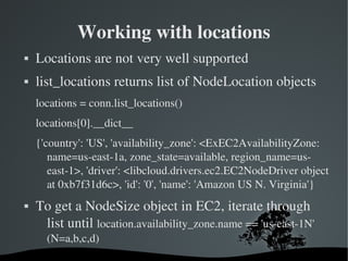 Working in the multi-cloud with libcloud | PDF