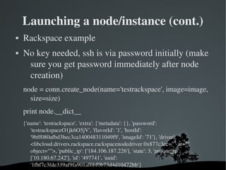 Working in the multi-cloud with libcloud | PPT