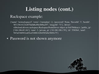 Working in the multi-cloud with libcloud | PDF