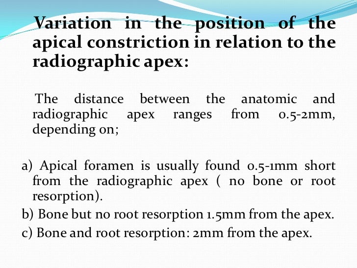 Working length determination