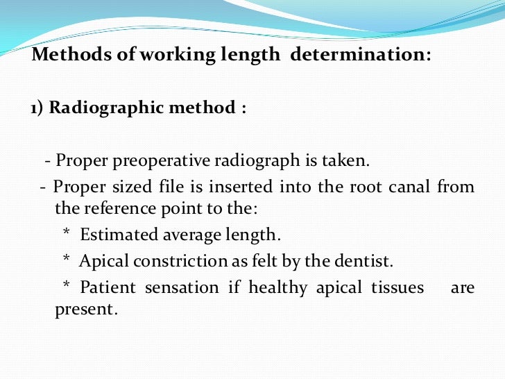 Working length determination