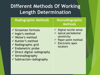 Working length determination | PPTX
