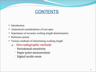 Working length determination and apex locator.ppt