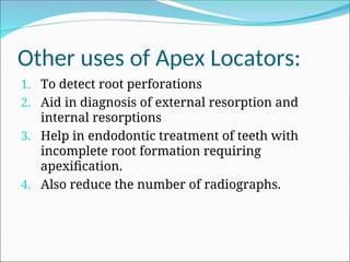 Working length determination and apex locator.ppt