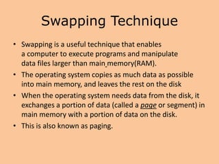 Stock Image Swapping Computer Working memory in computer | PPTX