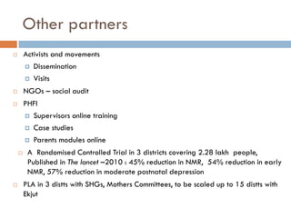 Working multisectorally to improve maternal and child nutrition in India: Odisha experience, Presentation by Arti Ahuja
