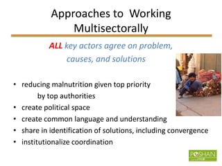 Multisectoral Approaches for Improving Nutrition: Lessons from Global Experiences