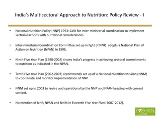 Multisectoral Approach to Nutrition: India, Presentation by Suneetha Kadiyala