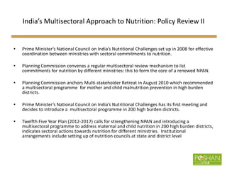 Multisectoral Approach to Nutrition: India, Presentation by Suneetha Kadiyala