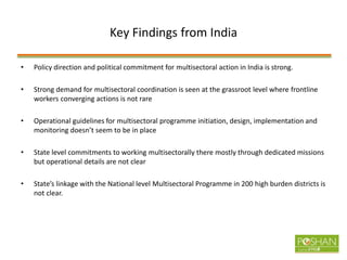Multisectoral Approach to Nutrition: India, Presentation by Suneetha Kadiyala