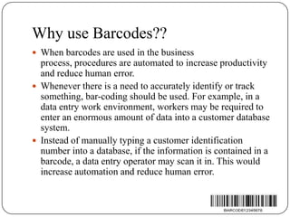 Working of barcode Ppt - of Business