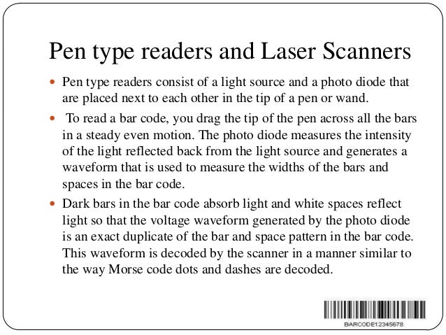Working Of Barcode Reader Ppt Unitedworld School Of Business