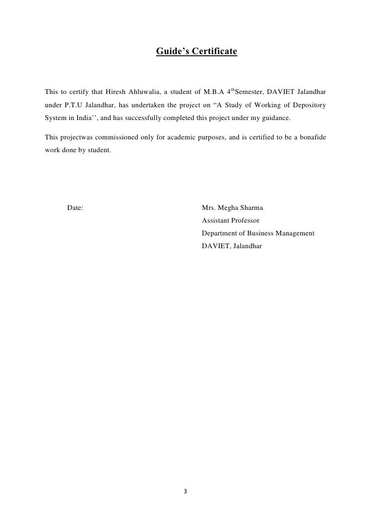 Depository system of stock trading in india