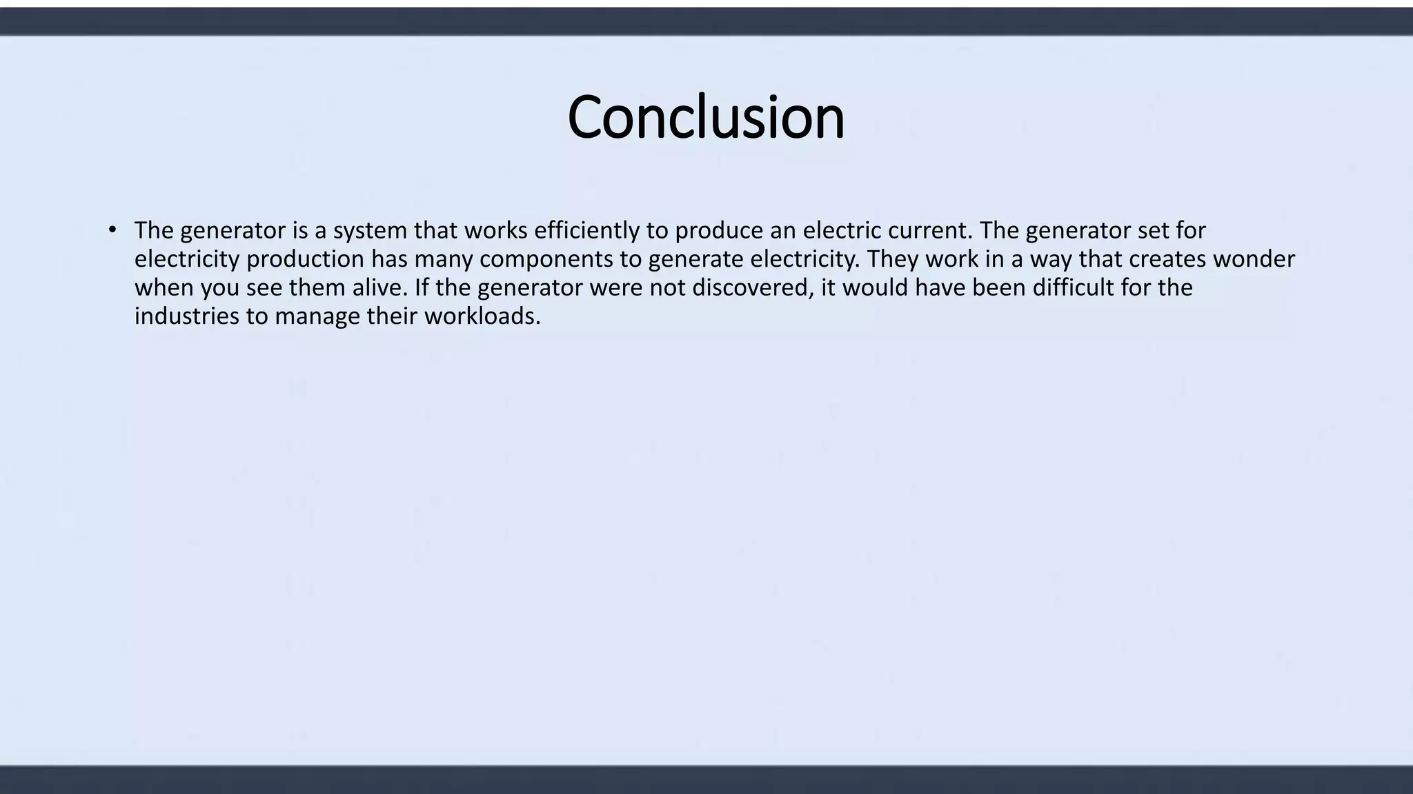 The main components of a generator | PPTX