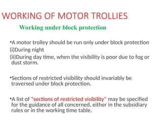 Working of Push Trolley, Lorry & Motor Trolley, Rail Dolly, Protection ...