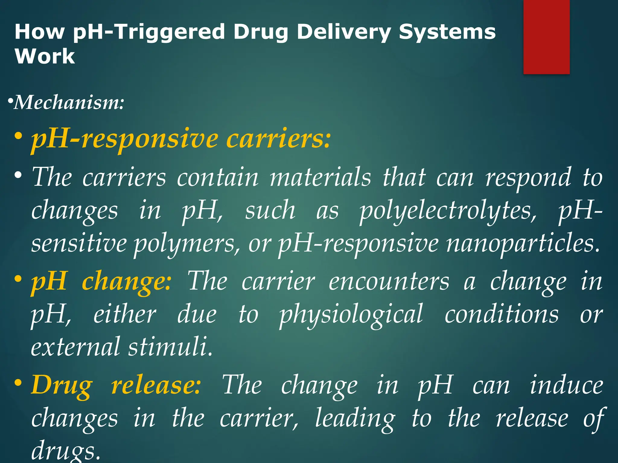 WORKING OF STIMULI RESPONSIVE DRUG DELIVERYSYSTEMS | PPTX