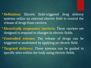 WORKING OF STIMULI RESPONSIVE DRUG DELIVERYSYSTEMS | PPTX