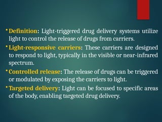 WORKING OF STIMULI RESPONSIVE DRUG DELIVERYSYSTEMS | PPTX