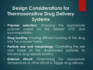 WORKING OF STIMULI RESPONSIVE DRUG DELIVERYSYSTEMS | PPTX