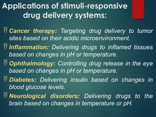 WORKING OF STIMULI RESPONSIVE DRUG DELIVERYSYSTEMS | PPTX