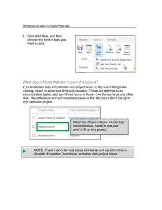 Working on Tasks in Microsoft Project Web Access | DOCX