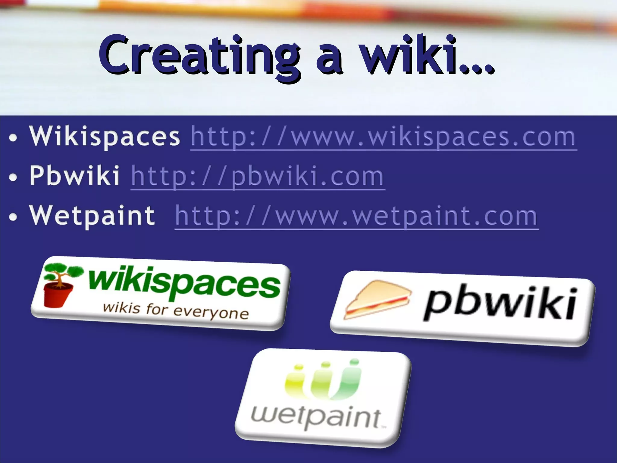 Creating a wiki… 