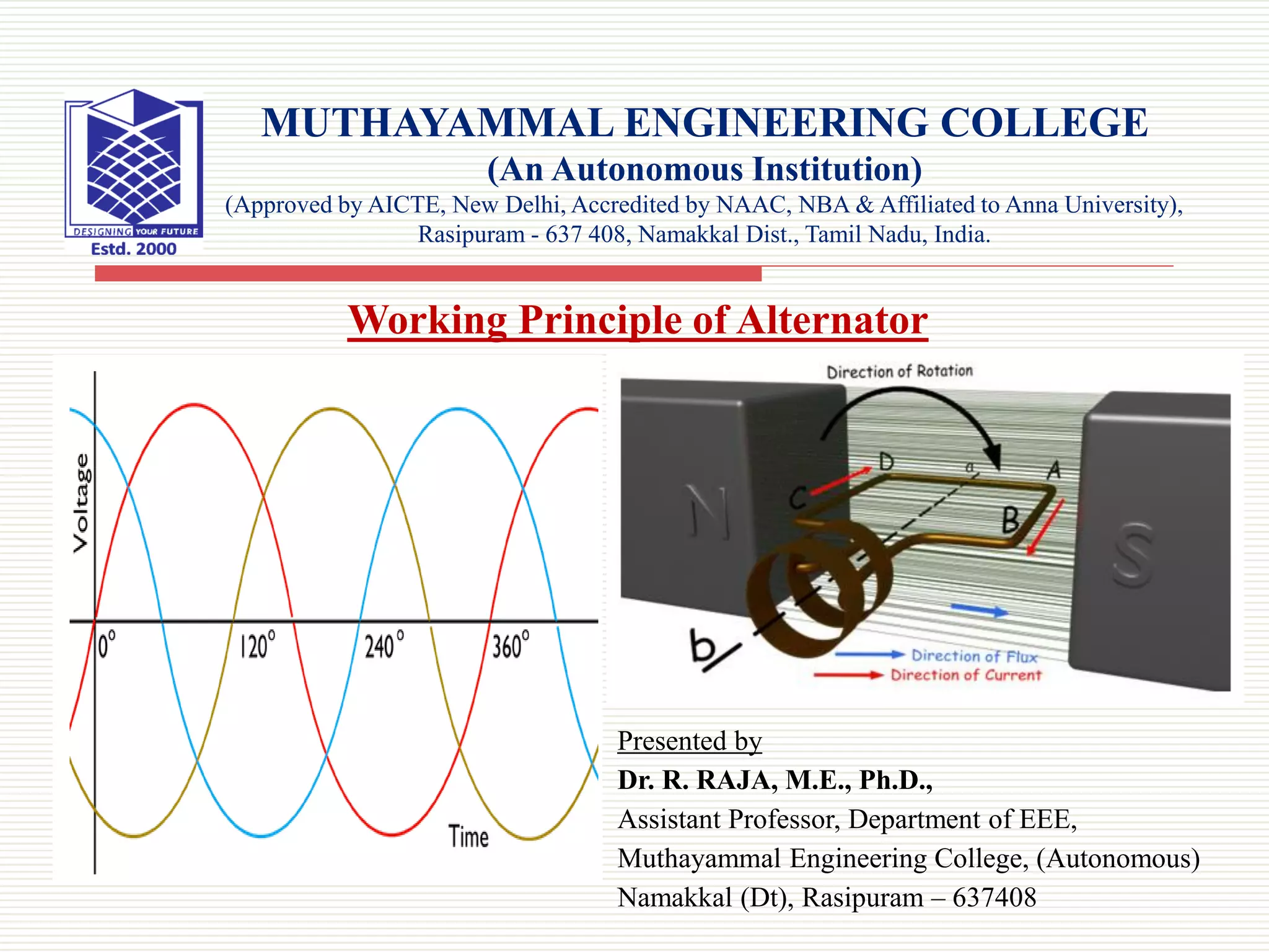 Working Principle of Alternator PPT