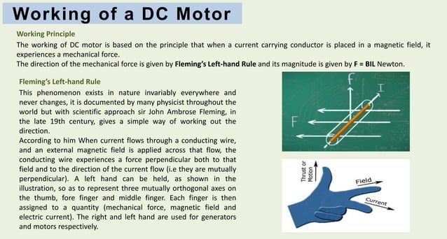 Working principle of dc motor | PPTX