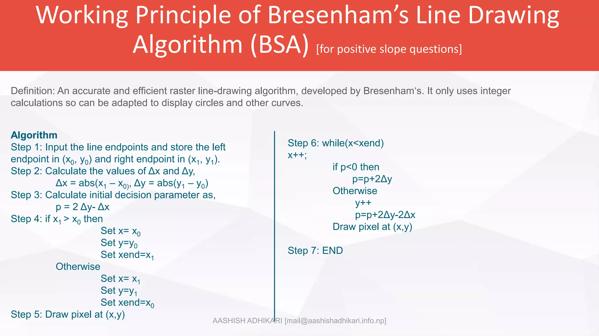 Working principle of dda and bresenham line drawing explaination with ...