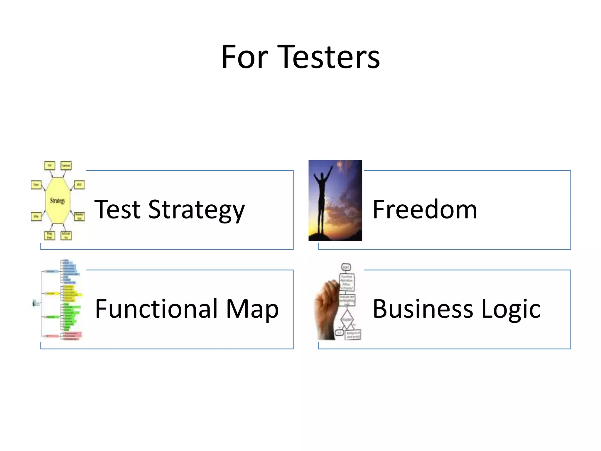 For Testers Test Strategy Freedom Functional Map Business Logic 