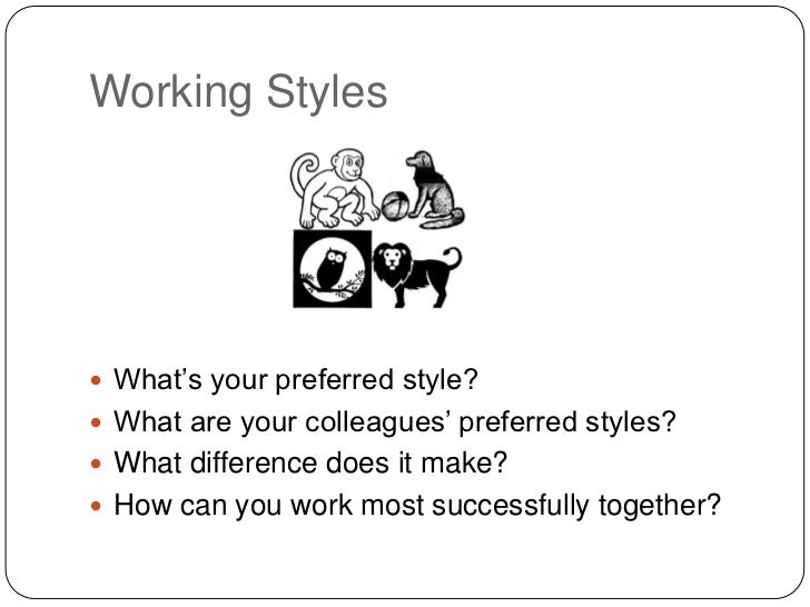 working styles leveraging our differences for success what is your work style
