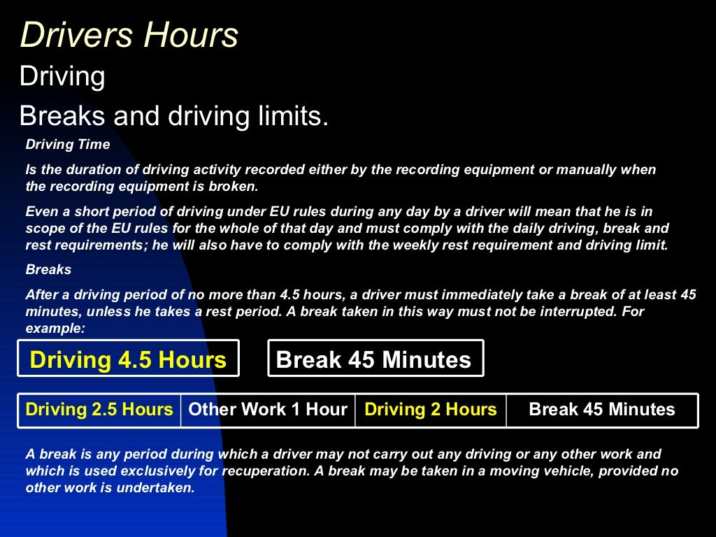 Working time regulations