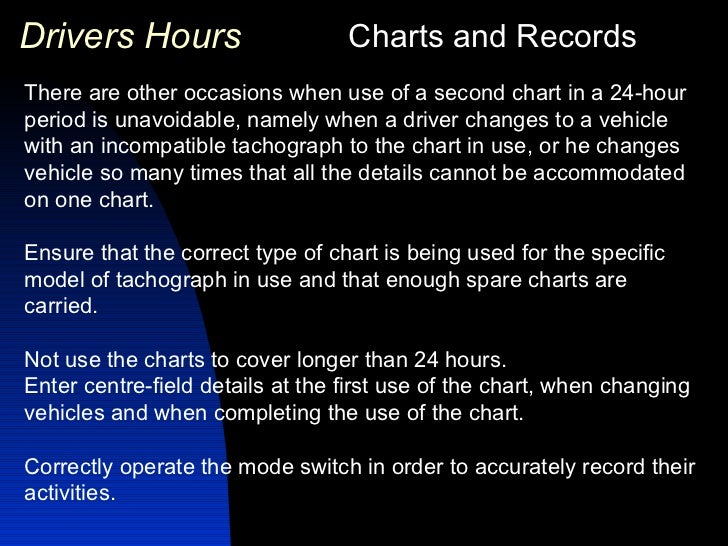 One Tachograph Chart Covers A Period Of