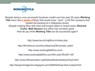 Working title - case study | PPTX