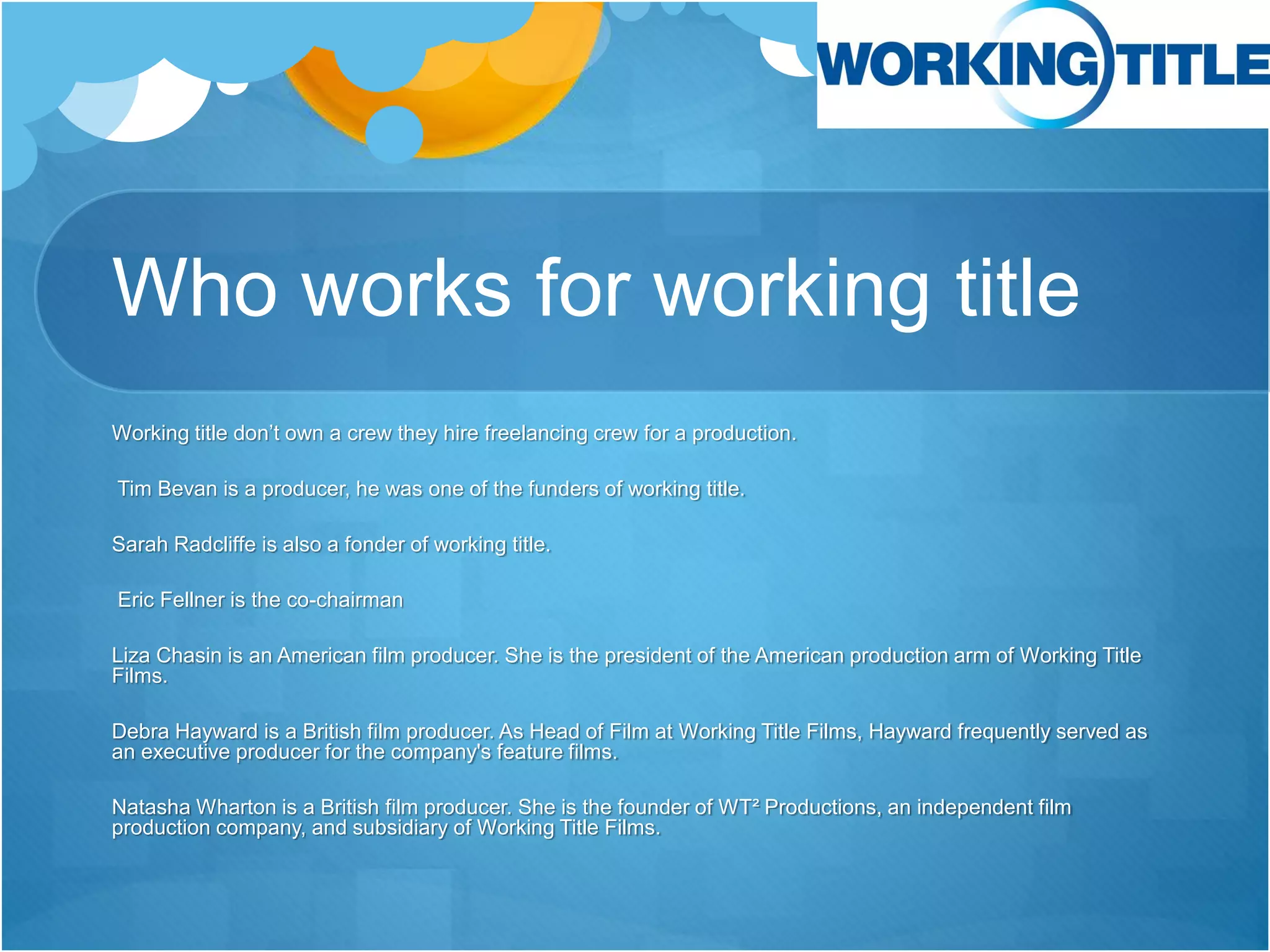 Working Title Working title powerpoint | PPTX