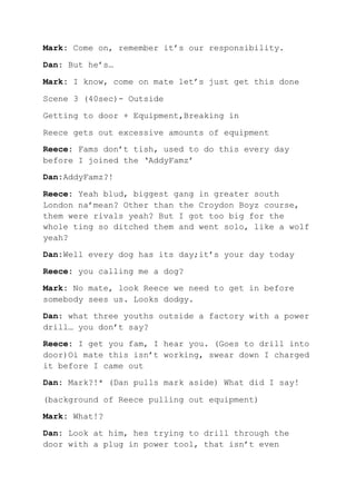 'The Heist' script | PDF