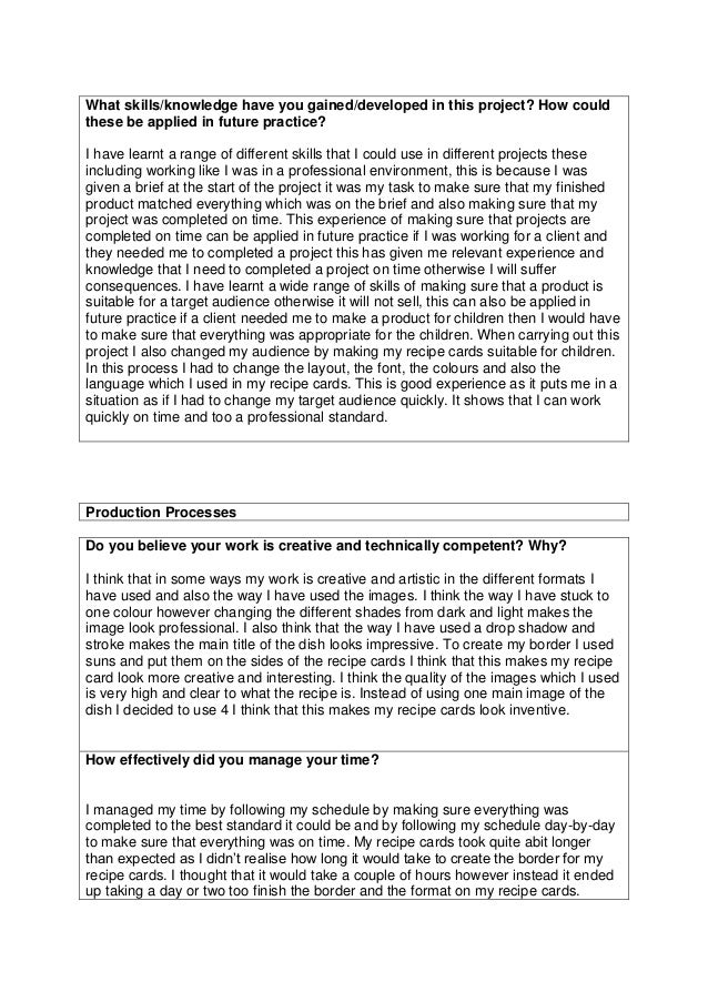 Working to a brief evaluation