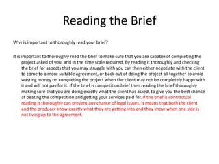 Working to a Brief pro-forma (with improvements) | PPT