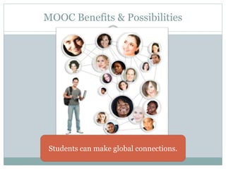 MOOC Benefits & Possibilities
Students can make global connections.
 