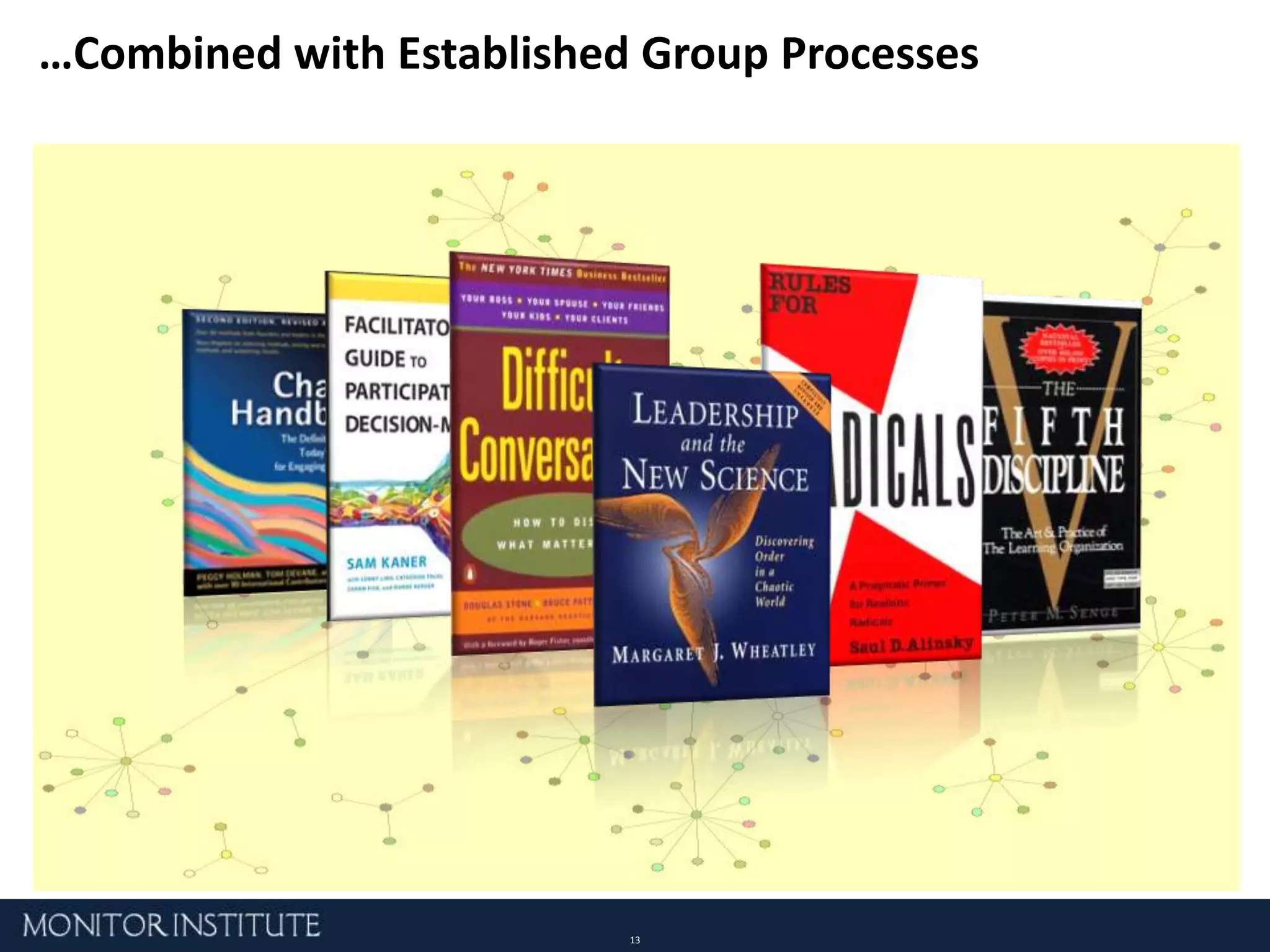 “Working Wikily” = With a Network Mindset“… wikis and other social media tools are engendering a new, networked mindset—a way of working wikily—that is characterized by principles of openness, transparency, decentralized decision-making, and distributed action. &quot; - Working Wikily 2.0