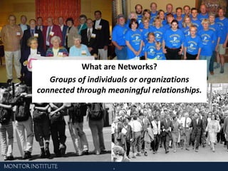 What are Networks?Groups of individuals or organizations connected through meaningful relationships.