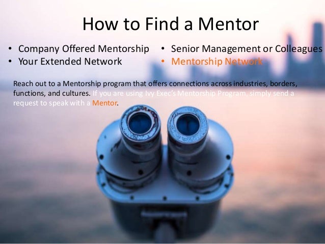 Working and Finding a Mentor
