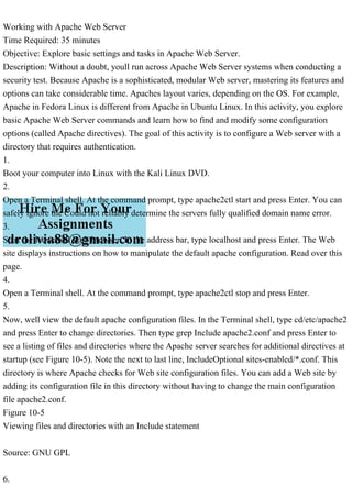 Working with Apache Web ServerTime Required 35 minutesObjective.pdf