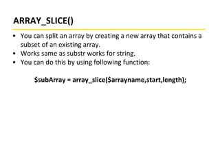 PHP array 1 | PPTX
