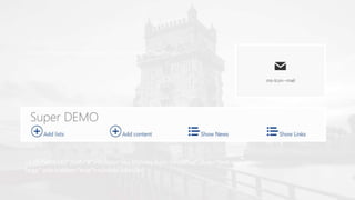 <i class="ms-Icon ms-Icon--mail" aria-hidden="true"></i>
<a id="addLists" href="#"><i class="ms-Icon ms-Icon--circlePlus" style="font-size: xx-
large" aria-hidden="true"></i>Add lists</a>
 