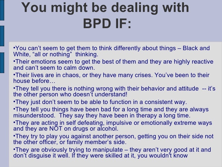 bpd dating websites The myths and realities of dating with borderline these situations go down when you’re dating bpd in pop to borderline personality disorder. bpd dating websites The myths and realities of dating with borderline these situations go down when you’re dating bpd in pop to borderline personality disorder.